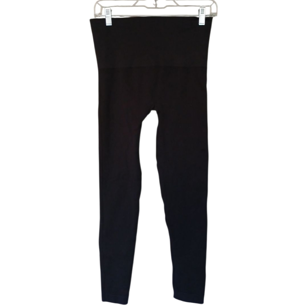 Spanx Solid Black High-Waisted Leggings Size Large